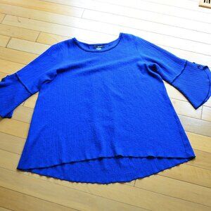 Ali Miles Women's Crinkle Top Blouse Tunic Size L